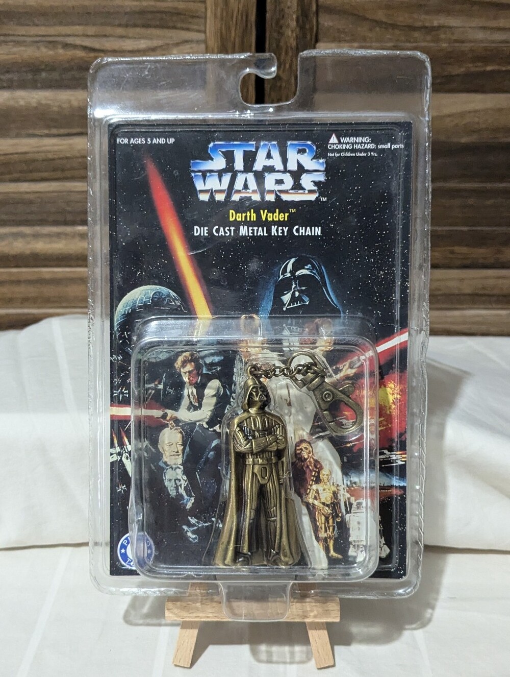 Vintage 1996 Star Wars Darth Vader Die-Cast Metal Keychain - NIB Placo Toys